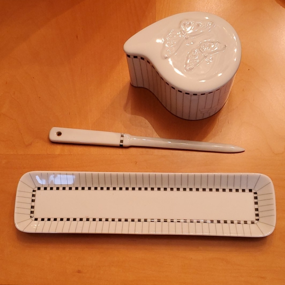 Linea Porcelain Desk Set